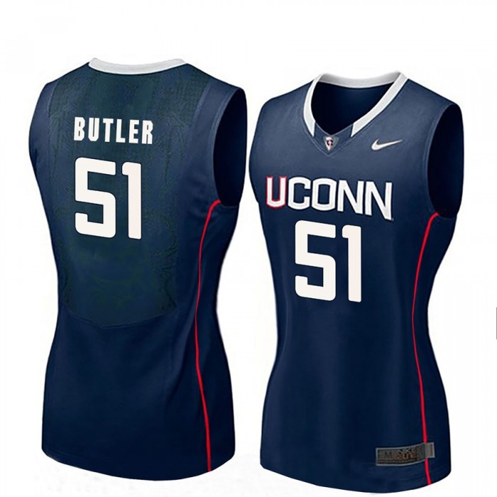 Women Natalie Butler UConn Huskies Navy NCAA Basketball Player Name And Number Jersey
