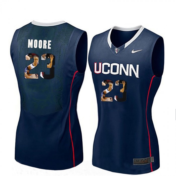 Women Uconn Huskies Basketball Navy College Maya Moore Jersey