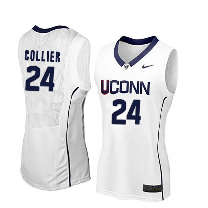 Women Napheesa Collier UConn Huskies White NCAA Basketball Player Name And Number Jersey