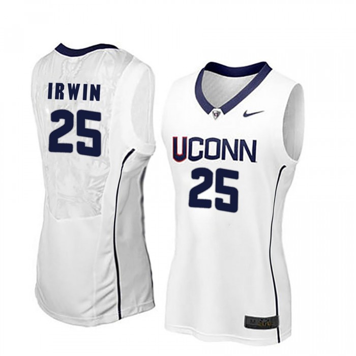 Women Kyla Irwin UConn Huskies White NCAA Basketball Player Name And Number Jersey