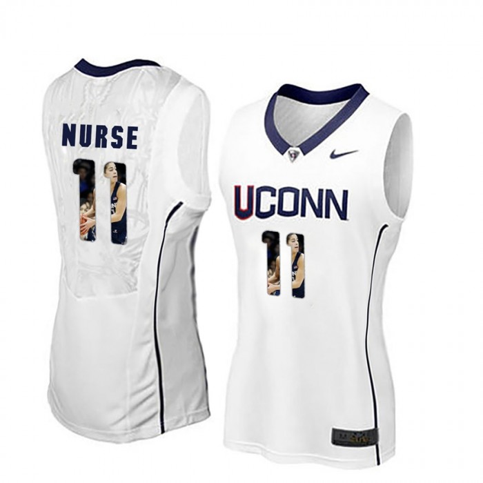 Women Uconn Huskies Basketball White College Kia Nurse Jersey