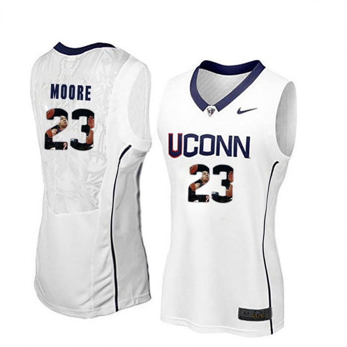 Women Uconn Huskies Basketball White College Maya Moore Jersey
