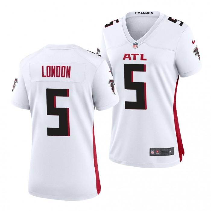 Drake London #5 Atlanta Falcons 2022 NFL Draft White Women Game Jersey USC Trojans