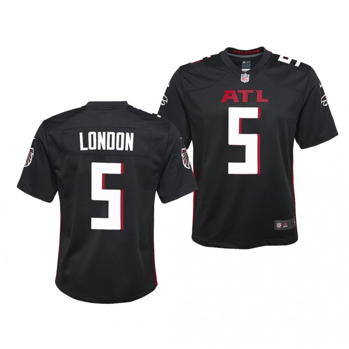 Drake London #5 Atlanta Falcons 2022 NFL Draft Black Youth Game Jersey USC Trojans