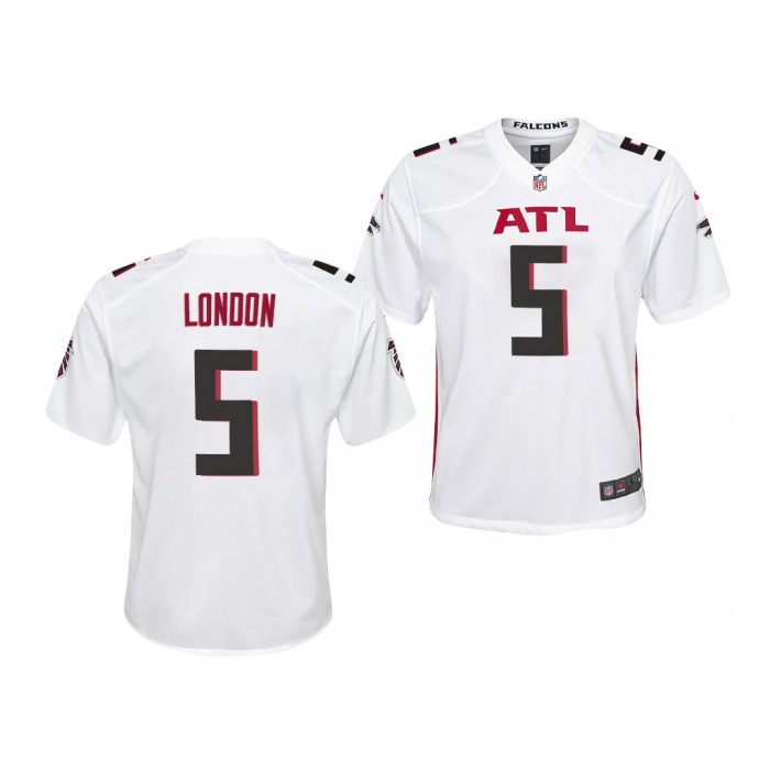 Drake London #5 Atlanta Falcons 2022 NFL Draft White Youth Game Jersey USC Trojans