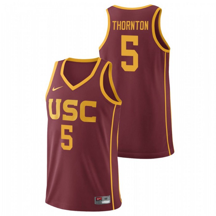 USC Trojans College Basketball Cardinal Derryck Thornton Replica Jersey For Men