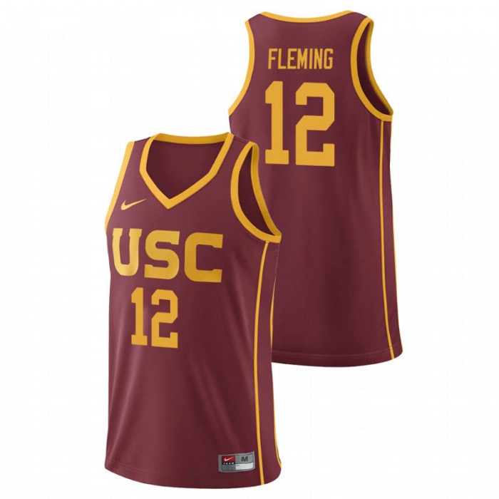 USC Trojans College Basketball Cardinal Devin Fleming Replica Jersey For Men