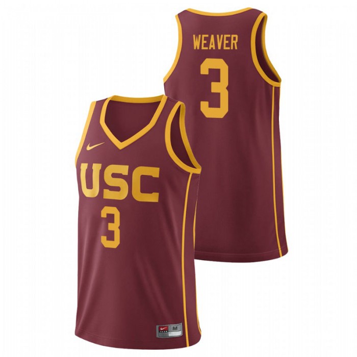 USC Trojans College Basketball Cardinal Elijah Weaver Replica Jersey For Men