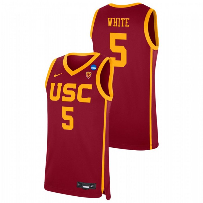 USC Trojans Isaiah White College Basketball Replica Jersey Red For Men