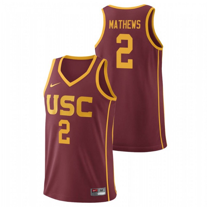 USC Trojans College Basketball Cardinal Jonah Mathews Replica Jersey For Men