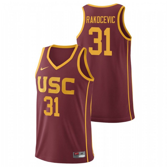 USC Trojans College Basketball Cardinal Nick Rakocevic Replica Jersey For Men