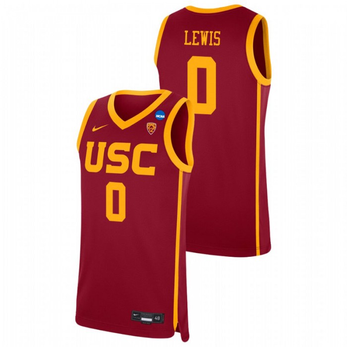 USC Trojans Talin Lewis College Basketball Replica Jersey Red For Men