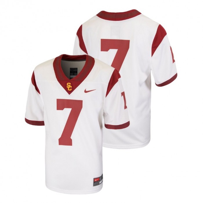 Youth USC Trojans White College Football Team Replica Jersey