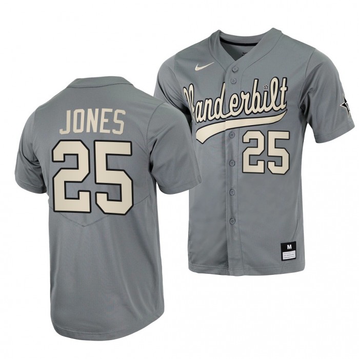 Druw Jones Vanderbilt Commodores 2022 MLB Draft Men Jersey-Charcoal