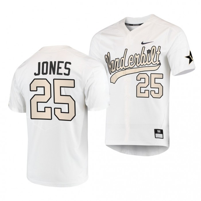 Vanderbilt Commodores White 2022 MLB Draft Druw Jones Men Jersey