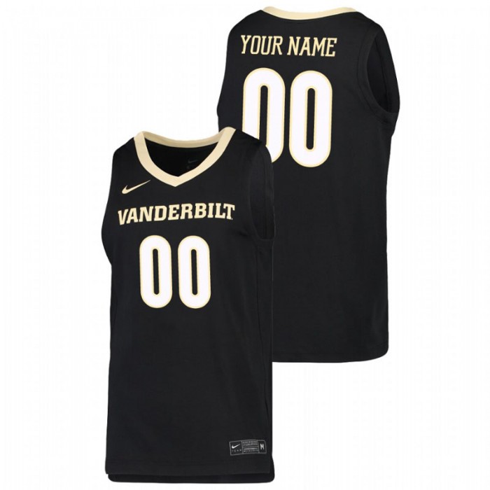 Vanderbilt Commodores Custom Jersey College Basketball Black Replica For Men