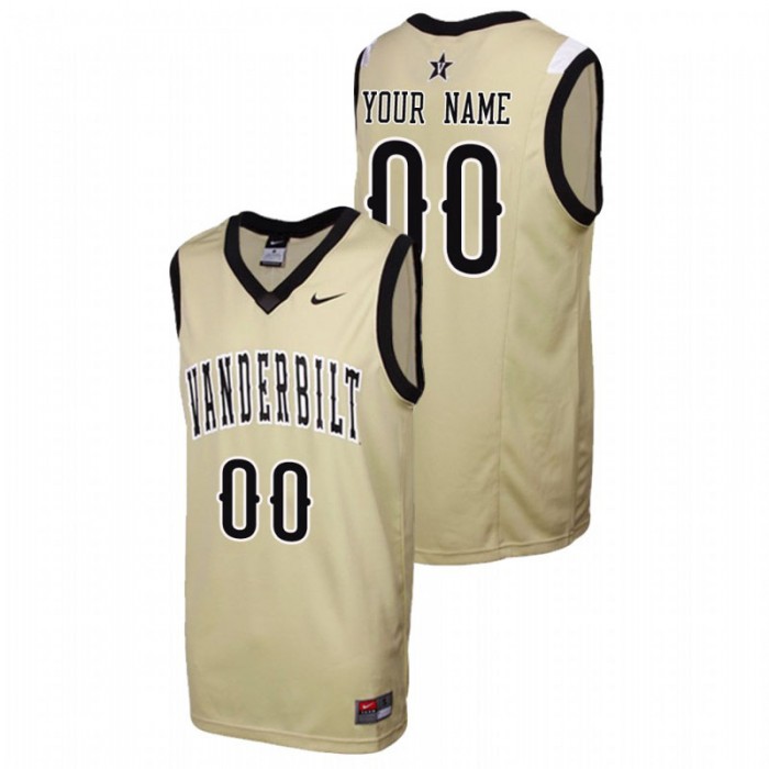 Vanderbilt Commodores College Basketball Gold Custom Replica Jersey For Men