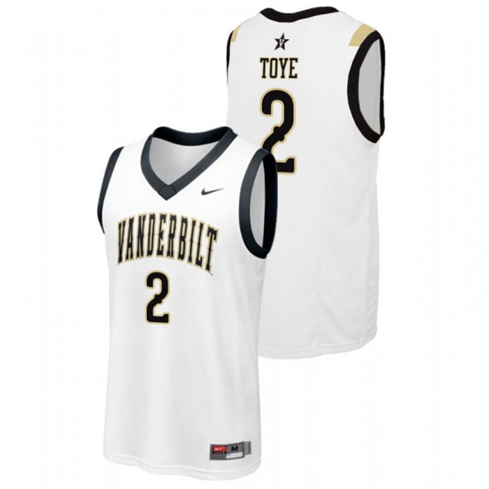 Vanderbilt Commodores College Basketball White Joe Toye Replica Jersey For Men