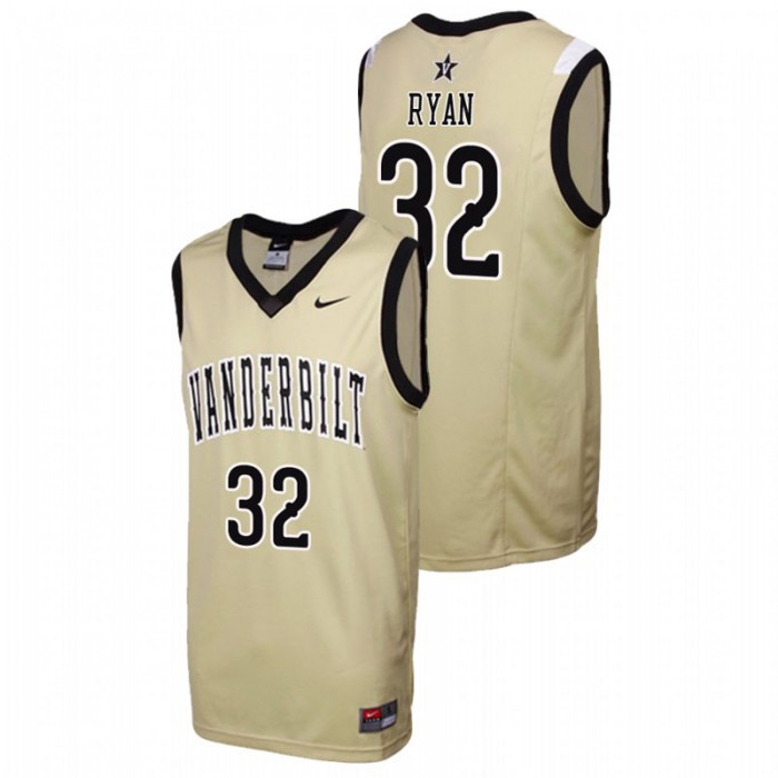Vanderbilt Commodores College Basketball Gold Matt Ryan Replica Jersey For Men