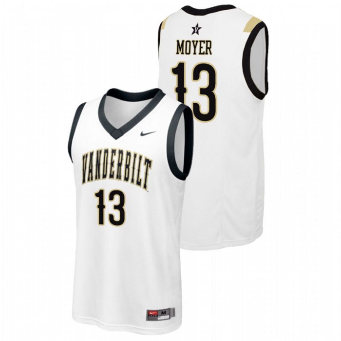 Vanderbilt Commodores College Basketball White Matthew Moyer Replica Jersey For Men