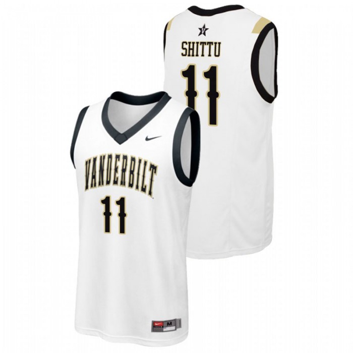 Vanderbilt Commodores College Basketball White Simisola Shittu Replica Jersey For Men