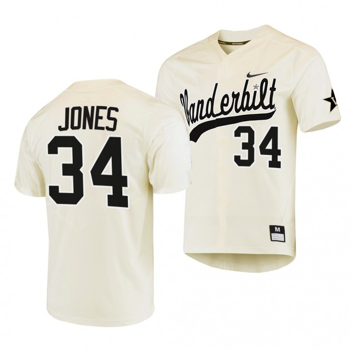 Spencer Jones Vanderbilt Commodores 2022 College Baseball Men Jersey-Cream