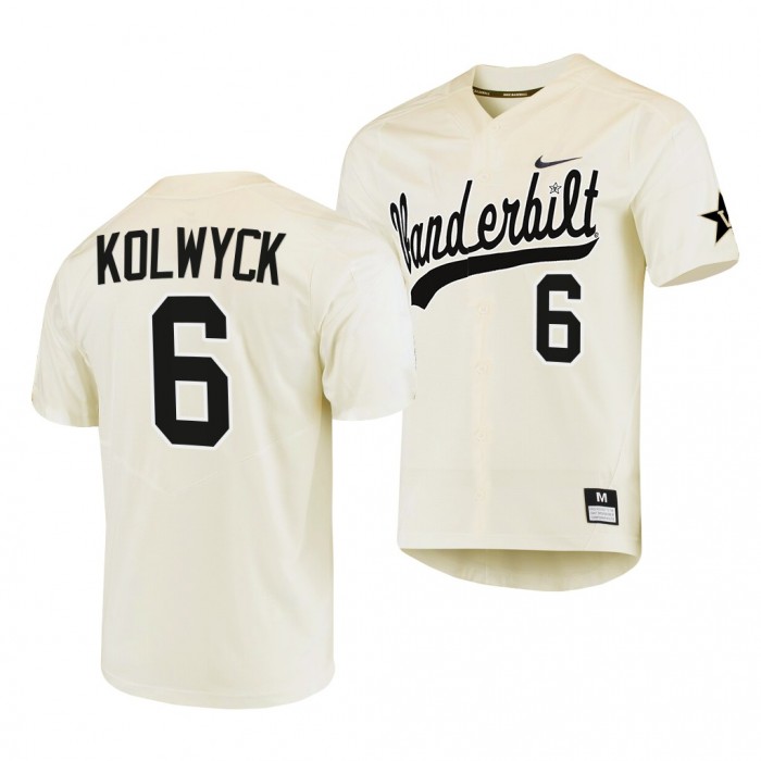 Tate Kolwyck Vanderbilt Commodores 2022 College Baseball Men Jersey-Cream