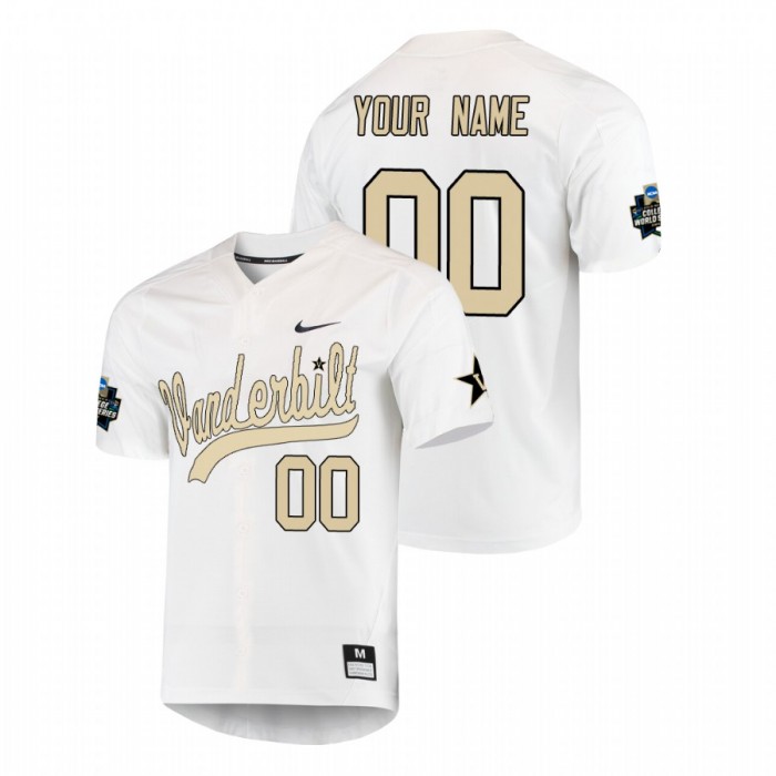 Vanderbilt Commodores Custom White 2019 World Series Jersey