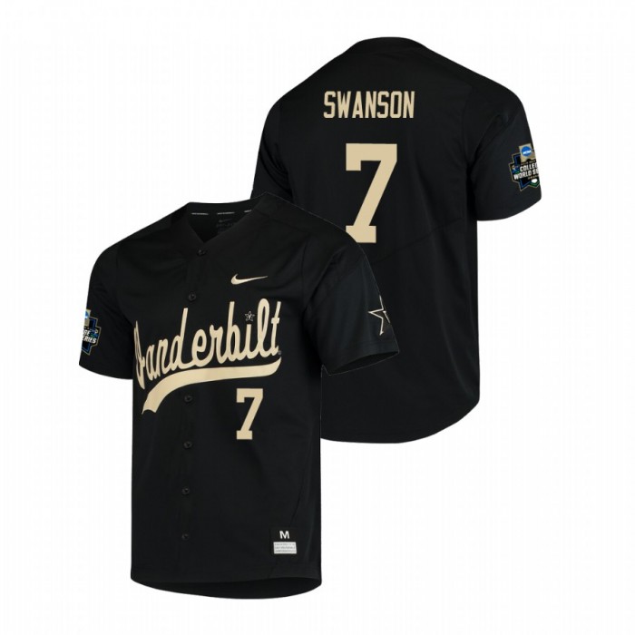 Vanderbilt Commodores Dansby Swanson Black 2019 World Series Jersey