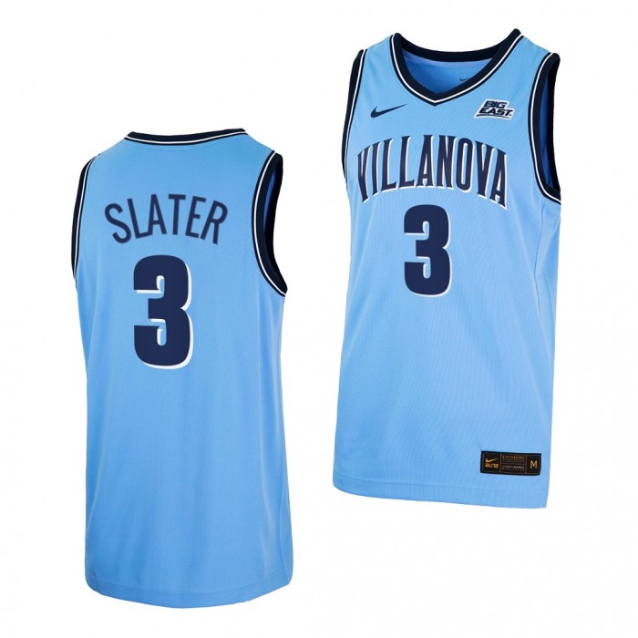 Villanova Wildcats Brandon Slater 2021-22 College Basketball Alternate #3 Jersey-Blue