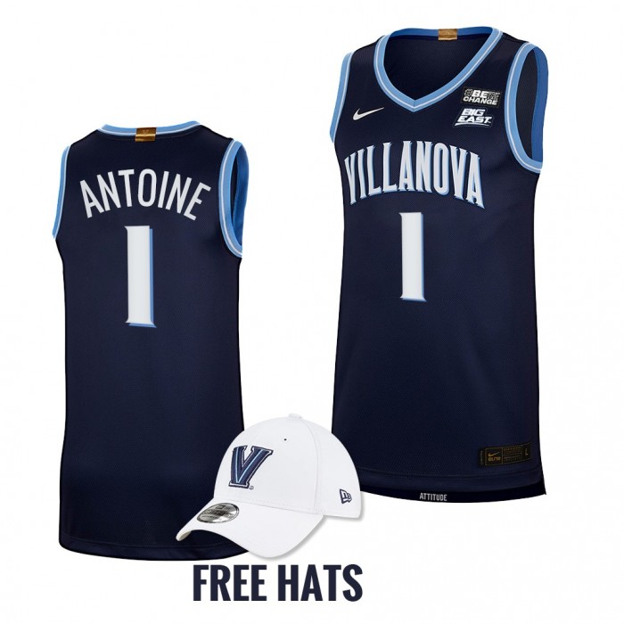 Villanova Wildcats Bryan Antoine Navy Elite Basketball Jersey Free Hat