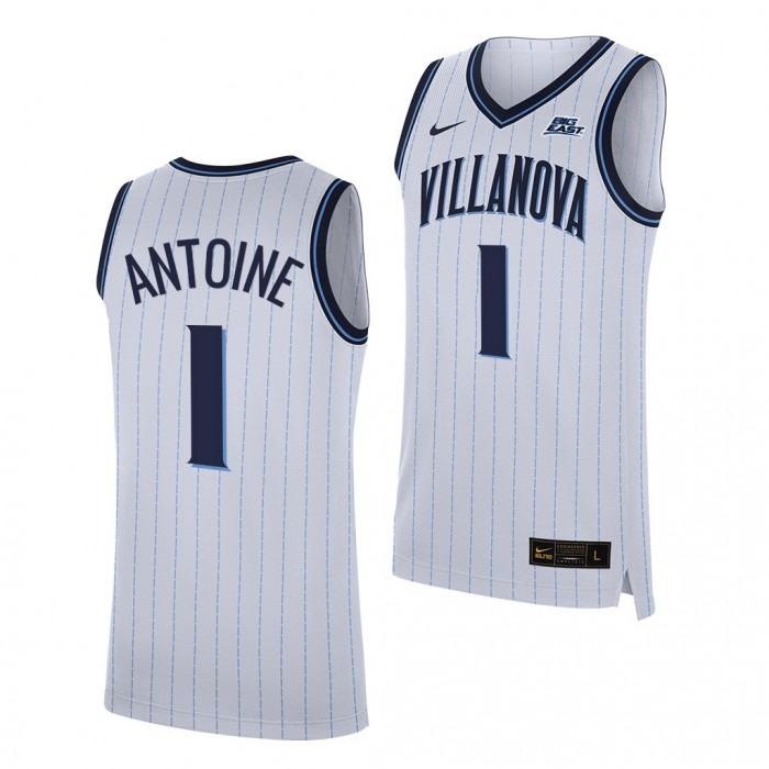 Villanova Wildcats Bryan Antoine 2021-22 College Basketball Home #1 Jersey-White