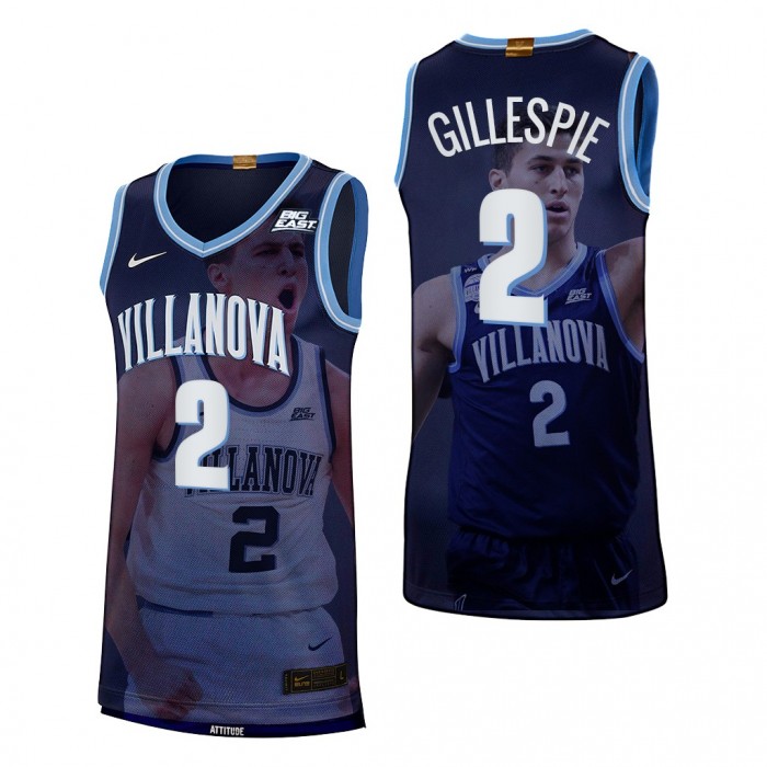 Collin Gillespie 2022 March Madness Highlights Villanova Wildcats #2 Navy Fashion Edition Jersey