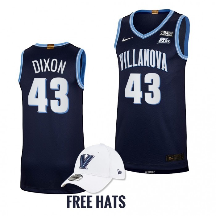Villanova Wildcats Eric Dixon Navy Elite Basketball Jersey Free Hat
