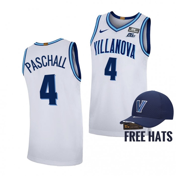 Villanova Wildcats Eric Paschall White Home Jersey Free Hat