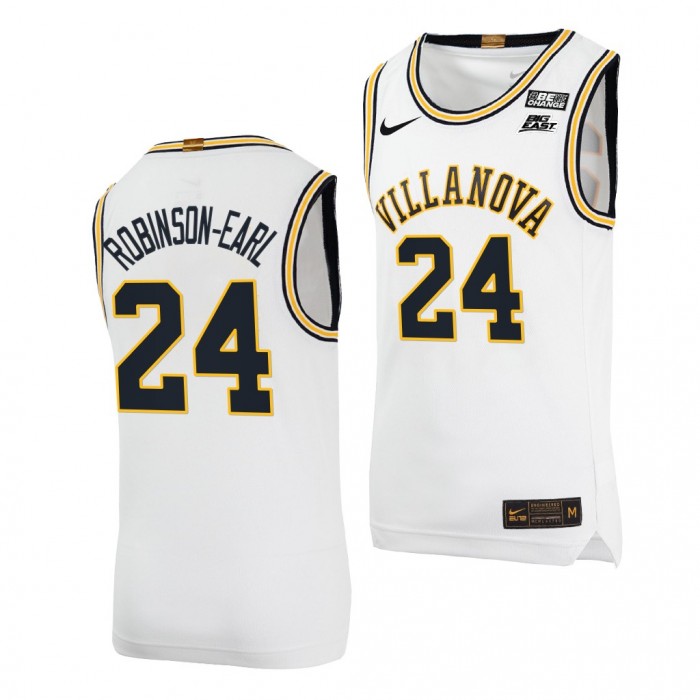Villanova Wildcats Jeremiah Robinson-Earl #24 White Throwback Uniform NBA Alumni Jersey