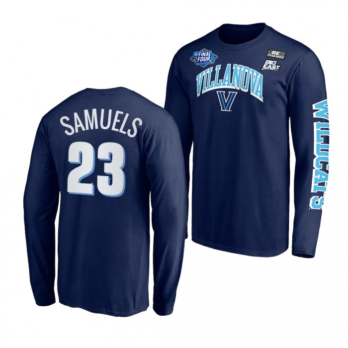Villanova Wildcats Jermaine Samuels 2022 March Madness Final Four 23 Navy Long Sleeve T-Shirt