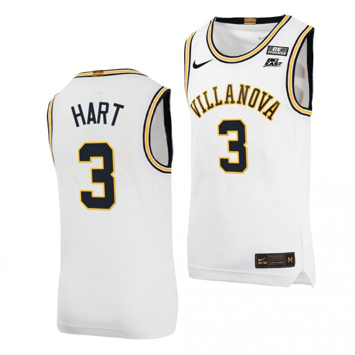 Villanova Wildcats Josh Hart #3 White Throwback Uniform NBA Alumni Jersey