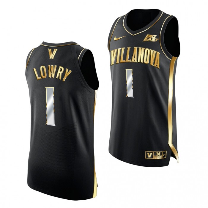 Kyle Lowry Villanova Wildcats Black Jersey Golden Edition NBA Alumni Shirt