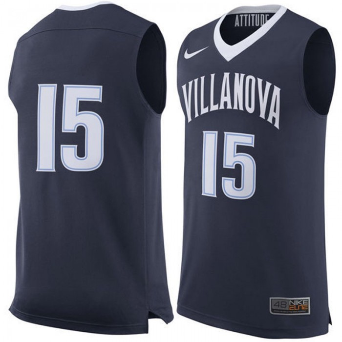 Male Villanova Wildcats #15 Navy NCAA Basketball Premier Tank Top Jersey