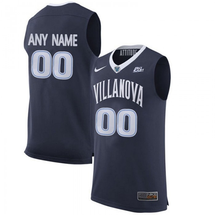 Male Villanova Wildcats Navy Blue Authentic Name And Number Customized Basketball Jersey