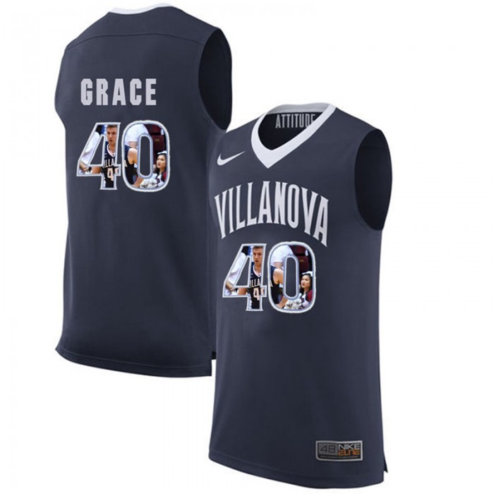 Male Villanova Wildcats Basketball Navy College Denny Grace Jersey