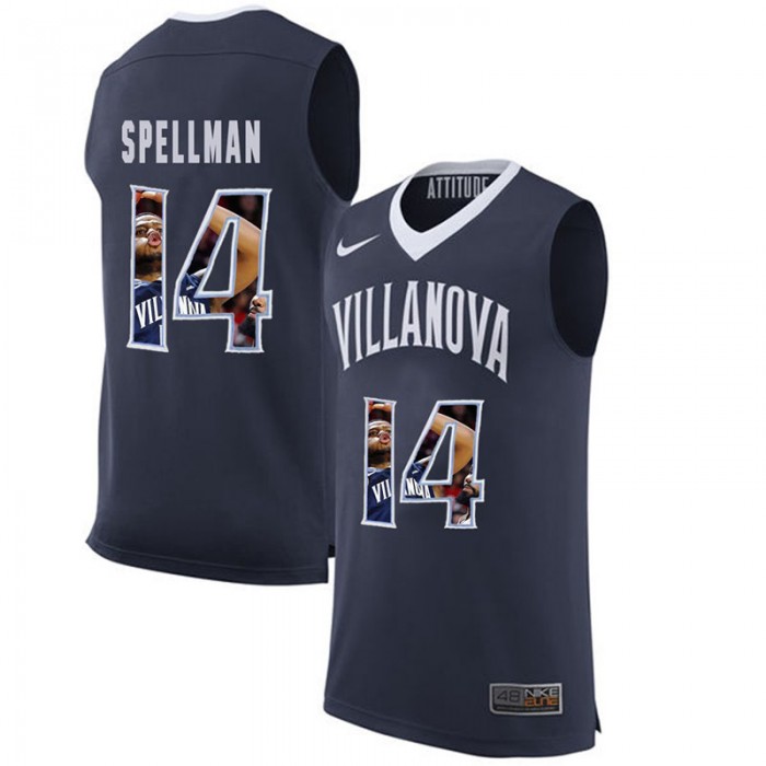 Male Villanova Wildcats Basketball Navy College Omari Spellman Jersey