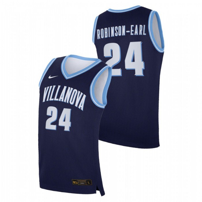 Villanova Wildcats Replica Jeremiah Robinson-Earl College Basketball Jersey Navy Men