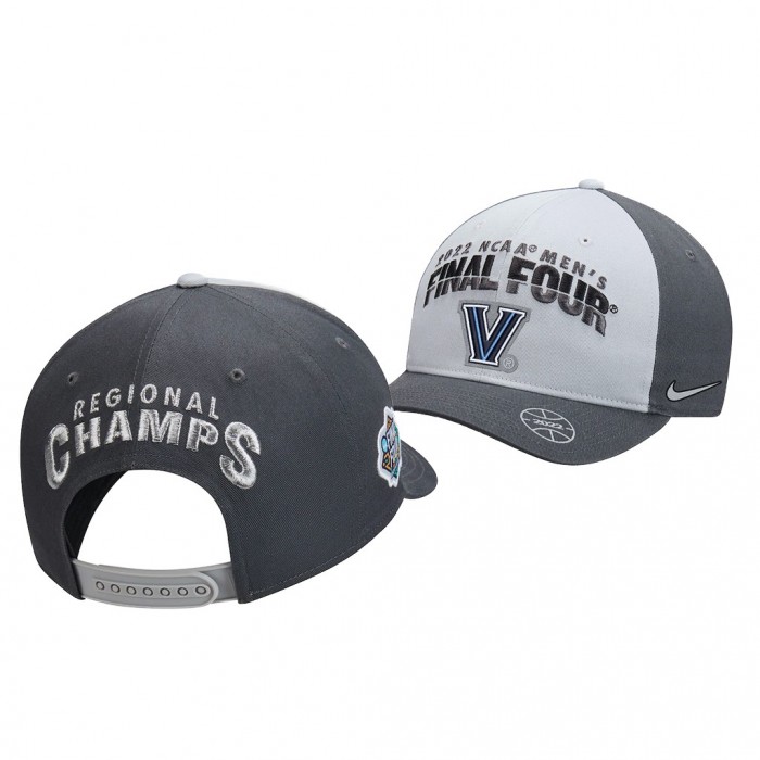 Villanova Wildcats 2022 NCAA March Madness Final Four Regional Champions Locker Room Hat Gray