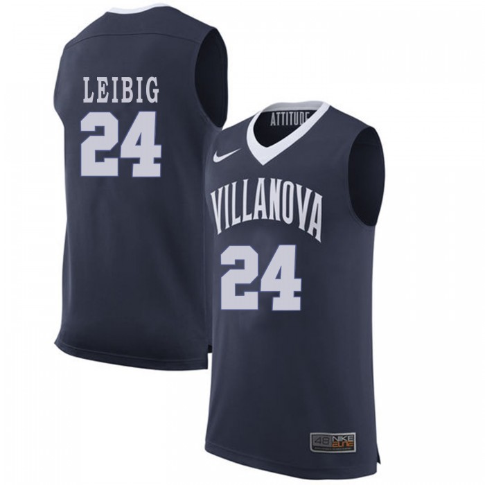 Tom Leibig Navy Blue College Basketball Villanova Wildcats Jersey