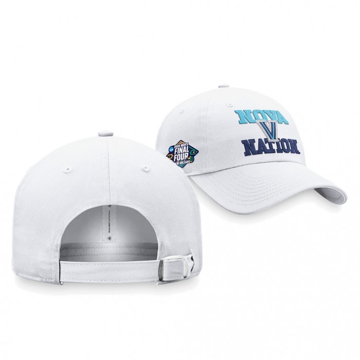 Villanova Wildcats 2022 NCAA March Madness Final Four Top Of The World Adjustable Hat White