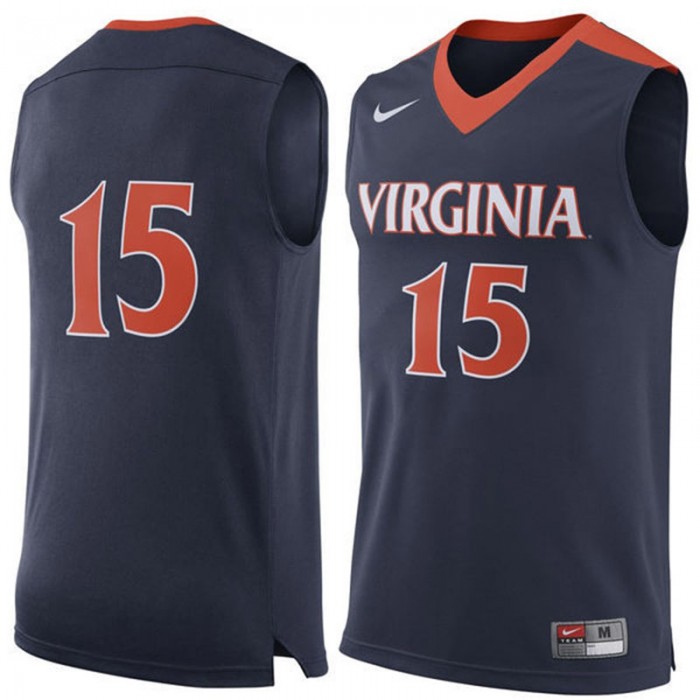 Male Virginia Cavaliers #15 Black NCAA Basketball Premier Tank Top Jersey