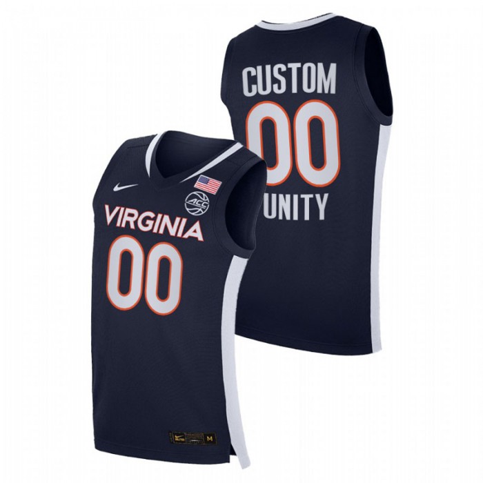 Virginia Cavaliers Unity Custom Road Secondary Logo Jersey Navy Men