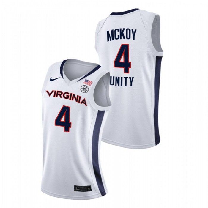 Virginia Cavaliers Unity Justin McKoy New Brand Jersey White Men